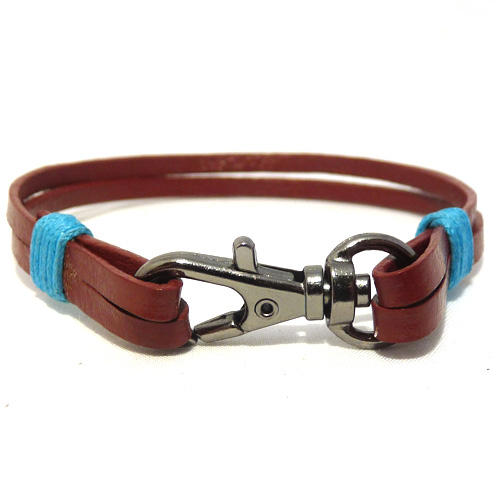Men's Red Leather Bracelet