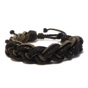 Men's Leather Plaited Bracelet 3 Men's Leather Plaited Bracelet 3