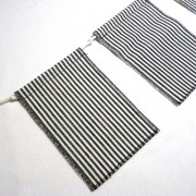 Striped Flag Bunting - Black and White Striped Flag Bunting - Black and White