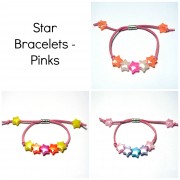 Star Bracelets - Pinks Star Bracelets - Pinks