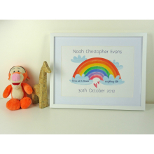 Personalised Rainbow Baby Birth Celebration A4 PRINT