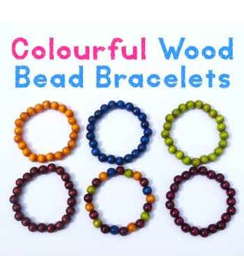Coloured Wood Bead Bracelets