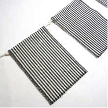 Striped Flag Bunting - Black and White