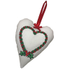 Holly Wreath - Padded Heart