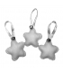 Sparkly White Star Christmas Decorations