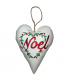 Padded Noel Heart Wreath