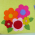 Flowers and Butterflies Applique Cushion - Yellow