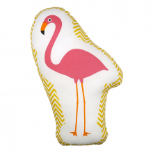 Animal Print Cushion - Flamingo