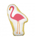 Animal Print Cushion - Flamingo