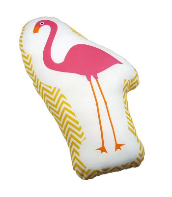 Animal Print Cushion - Flamingo
