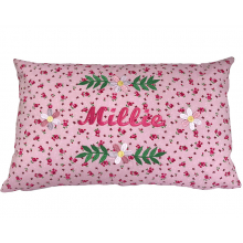 Personalised Embroidered Flower Cushion