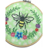 Bee Design Embroidered Hoop