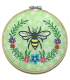 Bee Design Embroidered Hoop