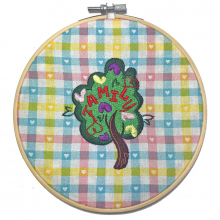 Family Tree Embroidered Hoop