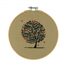 I Love My Family Tree Embroidered Hoop