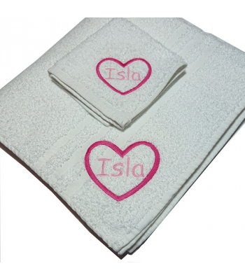 Personalised Embroidered Children's Towel Set - Girls