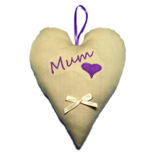 Personalised Embroidered Padded Heart