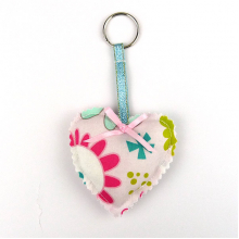 Padded Heart Keyring