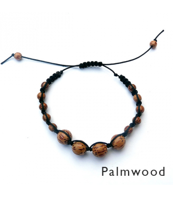 Mens Wood Bead Square Knot Bracelets