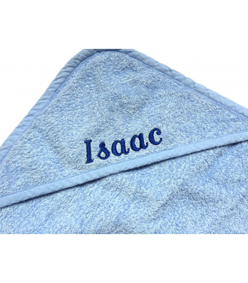 Personalised Blue Hooded Baby Towel