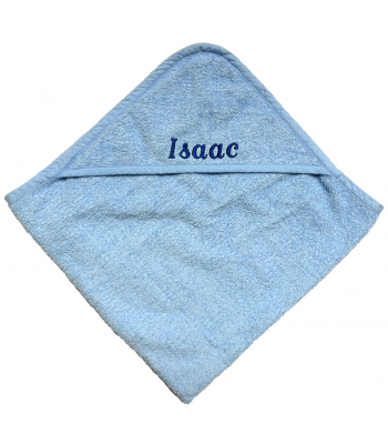 Personalised Blue Hooded Baby Towel