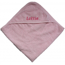 Personalised Pink Hooded Baby Towel