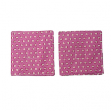 Pink Flowers Fabric Coaster Set