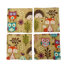 Woodland Fabric Coaster Set