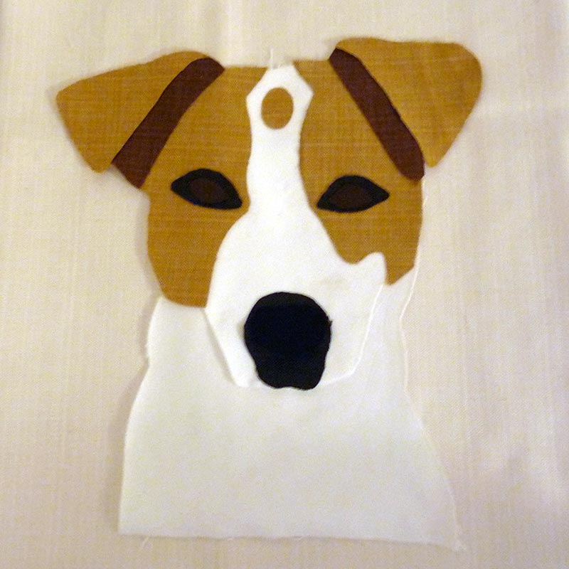 APPLIQUE DOG CUSHION CUSTOM PERSONALISED